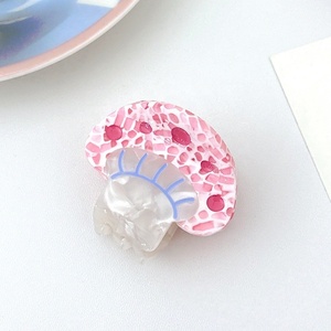 Pinza de Pelo con Forma de Hongo de Acetato Colorida y Linda para Mujer, Accesorios para el Cabello Hechos a Mano al Estilo Instagram - Product Image 3