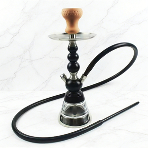 Set de Narguile Negro de Madera con una Sola Manguera para Salón, Hogar, Relajación, Terraza, Bar, Club, Cafetería, Lugar Clásico para Fumar - Product Image 2