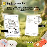 Porte-clés en peluche souple en forme de mini-animal cubique, série animaux, avec logo personnalisé, vente en gros directe d'usine, cadeau jouet en peluche carré