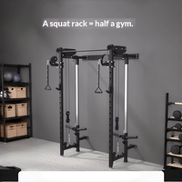 Machine de musculation multifonctionnelle à fixation murale pour entraînement de force et de musculation