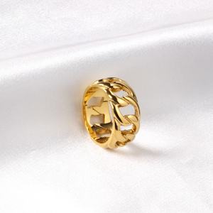 Bagues turques en titane plaqué or 18 carats, bijoux de mode en acier inoxydable, prix de l'or 2 grammes - Product Image 6