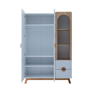 Prix exceptionnels LIORA Young Rooms Designs minimalistes Armoire en bois à 3 portes avec tiroirs - Product Image 1