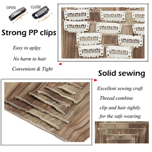 7 Pcs 22 Inch Dài Tổng Hợp Xoăn Dợn Sóng Phần Mở Rộng Tóc Clip-Trong Đầy Đủ Đầu Jerry Curl Phong Cách Cho Phụ Nữ Và Cô Gái - Product Image 3