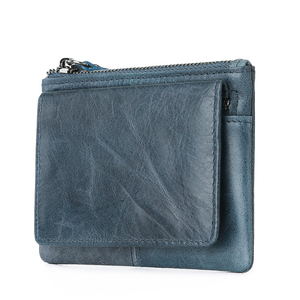 Borsa di alta qualità in pelle <span class=keywords><strong>con</strong></span> cerniera 2 cerniere <span class=keywords><strong>portamonete</strong></span> <span class=keywords><strong>portamonete</strong></span> <span class=keywords><strong>con</strong></span> slot per carte Organizer cambio monete per uomo <span class=keywords><strong>donna</strong></span> - Product Image 1