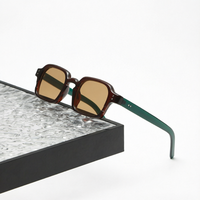Nouvelles Lunettes de Soleil Rectangulaires Vintage de Luxe UV400 à Monture Complète pour Femmes et Hommes, Haute Couture, Tendance, Personnalisables, en PC, Collection 2026