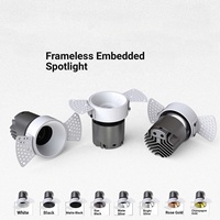 Plafonnier LED encastré haute performance avec cadre 10w et sans spot décoratif, tube lumineux pré-encastré