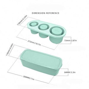 ถาดทำน้ำแข็งซิลิโคนแบบมีฝาปิดและถังเก็บ สำหรับแก้วสแตนลีย์ 3 แบบขนาดใหญ่ สำหรับเครื่องดื่ม ขนาด 40 ออนซ์ - Product Image 4