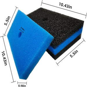 Juego de almohadillas de espuma de filtro grueso y fino para estanque Compatible con caja de filtro 52231 y 52229 para fuente de acuario de agua al aire libre. - Product Image 3