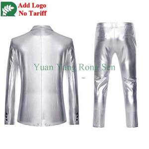 Traje de <span class=keywords><strong>2</strong></span> Piezas con Lentejuelas para Hombre, Chaquetas Ajustadas de Lujo para Baile de Graduación - Product Image 1