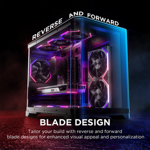 Ventilateur de refroidissement RGB Asiahorse Wholesale Infinity Mirror Reverse Forward 140 mm à haut débit d'air pour boîtier PC, contrôle PWM, ventilateur ARGB - Product Image 5