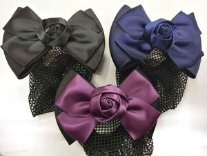 <span class=keywords><strong>Filet</strong></span> de protection pour <span class=keywords><strong>chignon</strong></span> de femme <span class=keywords><strong>Filet</strong></span> à <span class=keywords><strong>cheveux</strong></span> avec nœud papillon Décoration Barrette Pince à <span class=keywords><strong>cheveux</strong></span> Satin Rose Fleur Accessoires pour <span class=keywords><strong>cheveux</strong></span> Cadeaux - Product Image 5