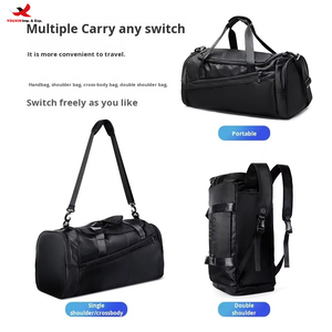 Sac de sport et de voyage en nylon à fermeture éclair, motif géométrique, pour fitness, basketball, entraînement et voyage, avec compartiment sec/humide, pour commande en gros mixte, prêt à expédier (RTS), tendance - Product Image 2