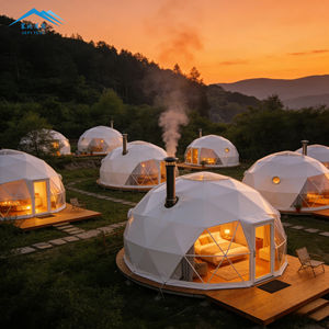 Camere d'Albergo Modulari Prefabbricate Casa Igloo da Giardino Tenda a Cupola Geodetica 6m 7m 8m <span class=keywords><strong>per</strong></span> Resort <span class=keywords><strong>Glamping</strong></span> - Product Image 4