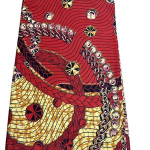 Venta caliente 100% algodón Grand Wax telas africanas <span class=keywords><strong>arena</strong></span> dorada Grand Golden Wax Prints 6 yardas Material <span class=keywords><strong>de</strong></span> ropa Batik para exteriores - Product Image 5