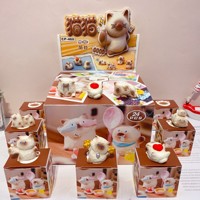 Mini figurine de dessin animé mignonne en boîte mystère, ornement de bureau élégant, accrocheur et charmant, figurine de collection tendance