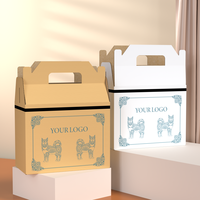 Boîte en carton ondulé personnalisée pour aliments pour animaux de compagnie, pliable, petit transporteur pour chiens et chats, emballage en carton, boîtes pour poussins