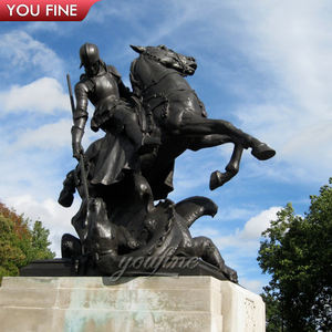 Sculpture Religieuse En Bronze <span class=keywords><strong>St</strong></span> George <span class=keywords><strong>Et</strong></span> <span class=keywords><strong>Le</strong></span> <span class=keywords><strong>Dragon</strong></span> Statue Pour La Décoration De Jardin - Product Image 6