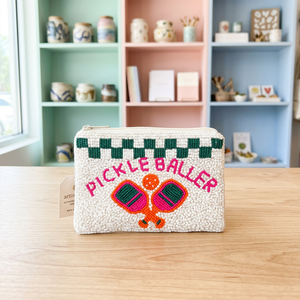 Porte-monnaie brodé à la main avec perles, pochette zippée, mini sac à monnaie pour femmes et filles - Product Image 2