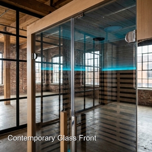 Sauna da Esterno Scontata con Finestra Panoramica per Riunioni e Relax Sociale, Sauna a Botte per Quattro Persone - Product Image 6