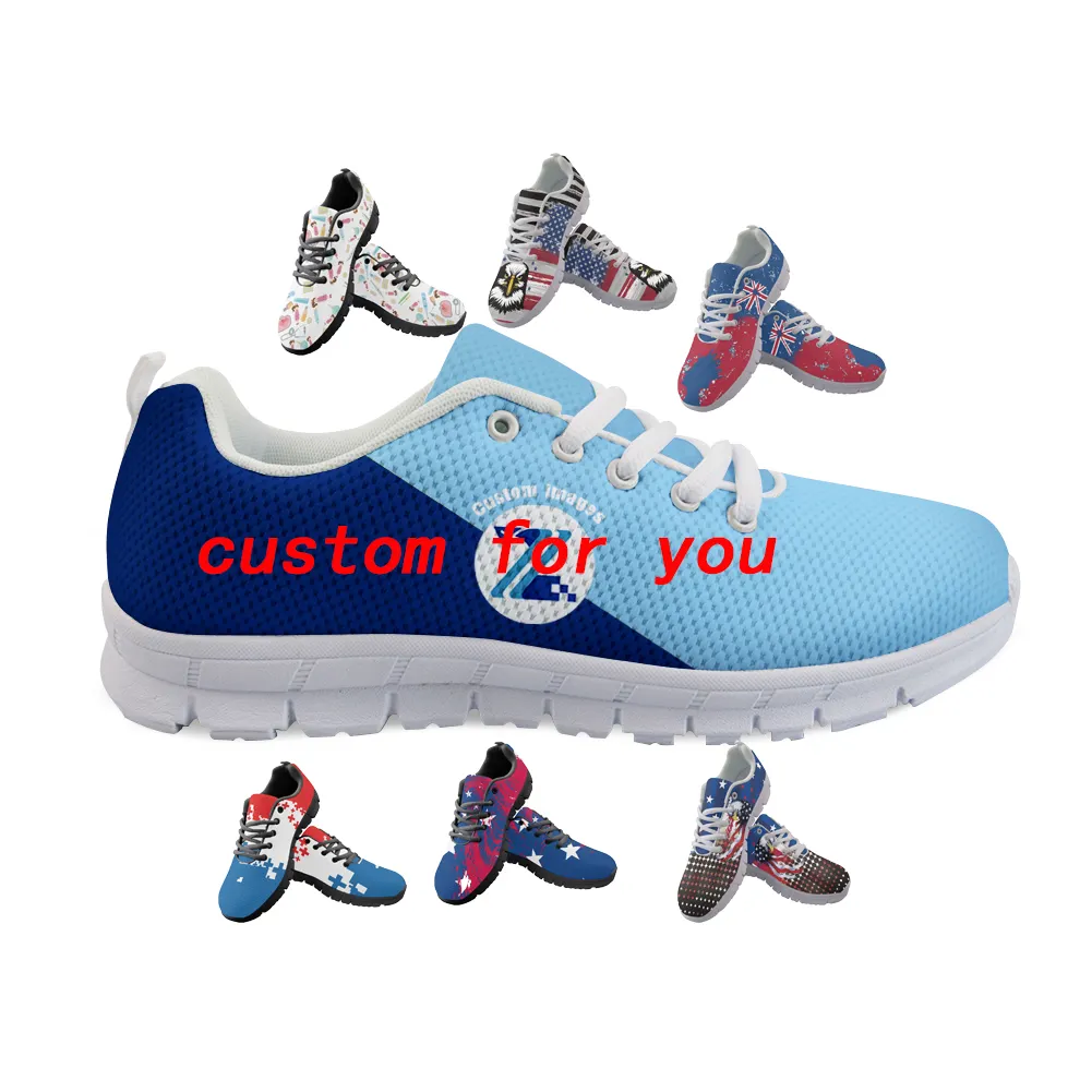 Customized Breathable Running Shoe Sports Light Mens Ladies Running Shoes Sneakers Custom Women Running Shoes With Logo