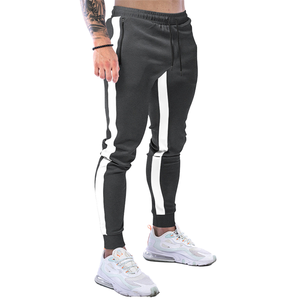 Pantalon de jogging décontracté pour homme, épais, taille haute élastique, pour la course en extérieur, avec coutures et doublure, poches - Product Image 1