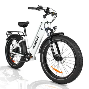 Gudang EU e-bike 48V 19.2AH 750W * 2 Motor ganda sepeda listrik 26 inci lemak Ban Sepeda Kumbang dengan Pedal Drop pengiriman EBike