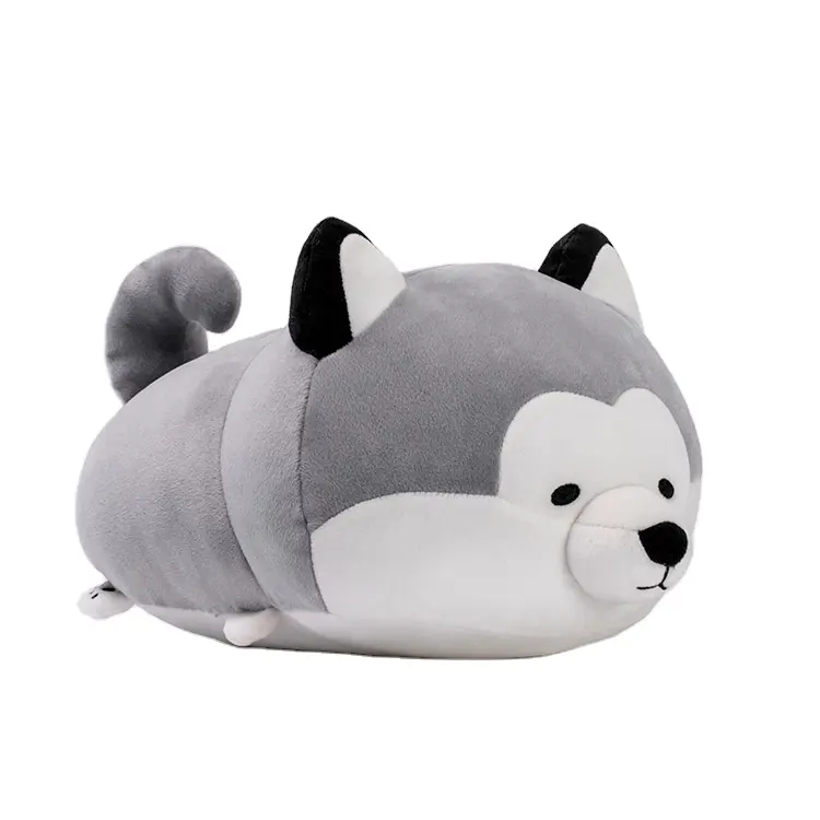 Cute Q Versão Dog Doll Plush Pillow Doll Husky pelúcia Travesseiro Toy Brinquedos Opp Bag 30cm PP Algodão Dog plush pliiow