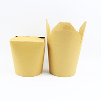 Bol en papier Kraft jetable 32oz 1000ml, 10 pièces, rond, pour pâtes de nouilles