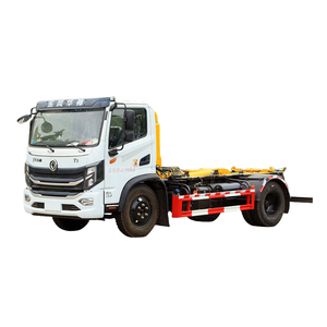 Dongfeng รถ4X2ขยะดีเซลขนาดกะทัดรัดอัตราการบีบอัดสูงรถแบบตะขอแขนเกี่ยวสำหรับการขนส่งของเสีย - Product Image 1
