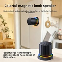 Magnetic 5.3 untuk Kontrol Suara Lampu Atmosfer RGB Dudukan Ponsel Speaker Portabel Mini Tahan Air Suara Surround 360