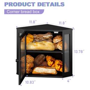 <span class=keywords><strong>Accessoires</strong></span> de <span class=keywords><strong>cuisine</strong></span> personnalisés Boîtes cadeaux pliantes pour le pain Boîtes de rangement pour le pain en coin en bois de bambou pour la nourriture en boulangerie - Product Image 2