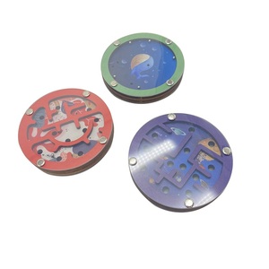 Jeu de <span class=keywords><strong>labyrinthe</strong></span> en bois double face <span class=keywords><strong>2</strong></span>-en-<span class=keywords><strong>1</strong></span> avec billes pour enfants - Product Image 3