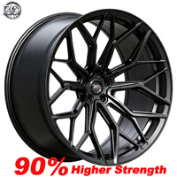 Rines de Aluminio Forjado de 18, 19, 20 y 21 Pulgadas, Multirradio, 5x112, 5x114.3, Negro Brillante, para SUV BMW X5M, X6M, Audi RSQ8, Q8, RS6, Benz