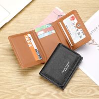 Dompet Kartu Lipat Tiga Logo OEM untuk SIM, Dua dalam Satu, Dompet Kompak Multi Slot Kartu untuk Pria