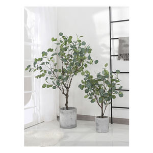 Planta Artificial seca de eucalipto para decoración del hogar, flores <span class=keywords><strong>secas</strong></span> en maceta, hoja de eucalipto Artificial inmortal, bonsái, venta al por mayor - Product Image 1