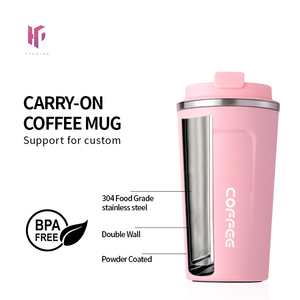 Custom Logo 13oz 17oz Reusable Stainless Steel <b>Double</b> <b>Wall</b> Insulated Vacuum Thermos Tumbler Cup Travel Car Office Cup Business - Product Image 3