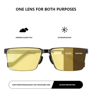 Occhiali da sole polarizzati da uomo per la guida, giorno e notte, con protezione UV e visione notturna, fotocromatici a cambio colore - Product Image 5