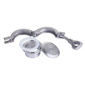 HEDE Direct Sells Sanitary Stainless Steel SS 304 Tri Clover Pipe Fitting Single Pin Ferrule Clamp