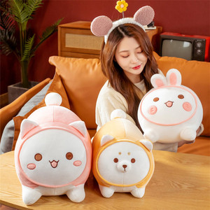 Venta al por mayor Tuan gato conejo <span class=keywords><strong>Shiba</strong></span> <span class=keywords><strong>Inu</strong></span> Corgi cama dormir felpa almohada animal lindo suave kawaii peluche juguete - Product Image 2