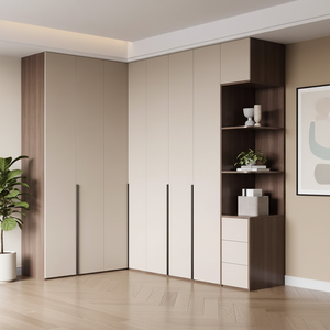 Armoire modulaire de luxe en mélamine, type <span class=keywords><strong>tablette</strong></span>, étagères ouvertes, meuble de chambre à coucher - Product Image 1