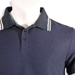 School <strong>Leaver</strong> Cotton Polo T-<strong>Shirt</strong> Breathable Knitted Uniforms with Custom Logo Embroidery Black Color - Product Image 3