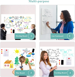 Película de pizarra blanca reutilizable autoadhesiva con borrador, marcadores infantiles para pizarra blanca, juego de rotuladores de borrado en seco - Product Image 2