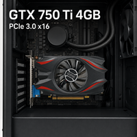 Nouvelle carte graphique GTX750Ti 4 Go GDDR5 128 bits avec refroidissement par ventilateur DirectX 12 pour jeux, compatible DVI VGA PCI Express, pièces pour PC de bureau