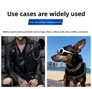 アイアンシルバーコーンねじリベット,革製靴バッグ衣服パンクスパイククール装飾ネイルバックルニッケルフリー12mm - Product Image 6