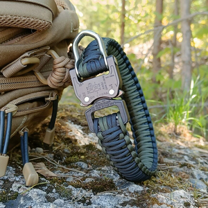 Collar de perro Paracord resistente personalizado de fábrica con hebilla de hardware Collar grueso duradero para perro grande mediano - Product Image 1