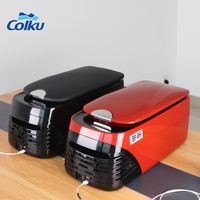 Colku 8L kompresor portabel kulkas Freezer 30W pendingin 45W pemanas kulkas mobil dengan 4 soket USB pemanas 45W plastik 24V