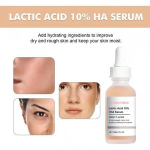 Suero Facial OEM/ODM Exfoliante e Iluminador con Ácido Láctico al <span class=keywords><strong>10</strong></span>% y Ácido Hialurónico, Hidratante de Uso Doméstico Antiarrugas - Product Image 3