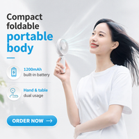 Mini-ventilateur portable USB rechargeable pliable à 3 vitesses en plastique personnalisé pour usage extérieur et domestique – Vente en gros