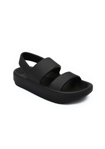 Sandali Unisex in EVA con Doppio Cinturino, Comodi, Estivi, a Punta Aperta, Tinta Unita, Slip-On, Fodera in Tessuto, Suola in EVA - Product Image 1