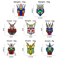 Broches et badges en émail imprimés UV de haute qualité, sans MOQ, à prix abordables, motif Bull Metal Gundam Anime Cartoon, pour sacs, casquettes et chapeaux